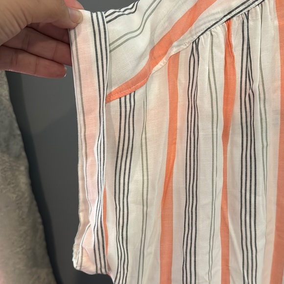 LOFT Pink and Gray Boxy Button Down Shirt - Picture 4 of 6